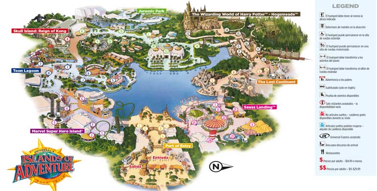 Plano Universal Isla Aventura